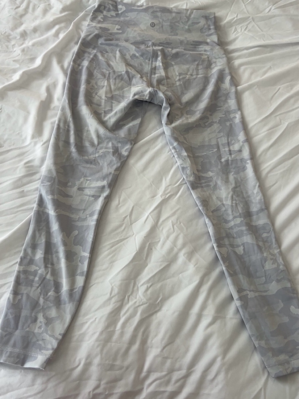 Lululemon Light Gray Camo Ribbed Leggings - Picture 2 of 4